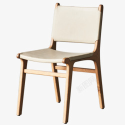 LLYARSS利亚斯餐椅北欧简约现代真皮美国进口白素材