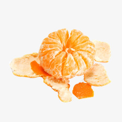 橘子切开素材