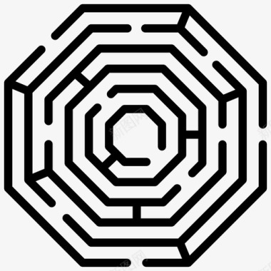 六边形迷宫迷宫游戏拼图图标
