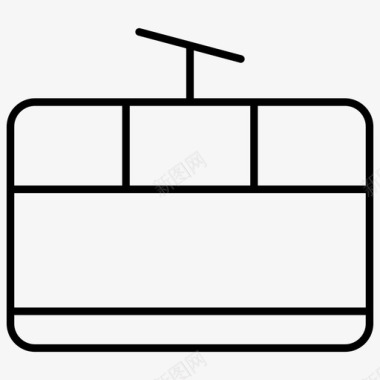 坐缆车空中有轨电车空中电车空中缆车图标
