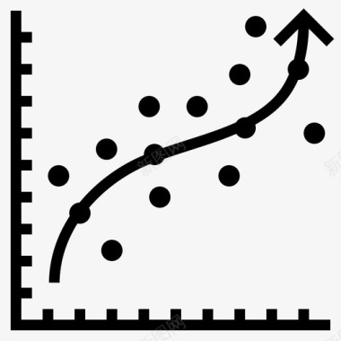 预测趋势预测分析回归图标