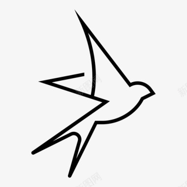 燕子小鸟飞翔图标