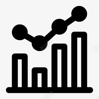 公司业绩分析图统计分析条形图图标