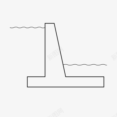 式列悬挑式挡土墙挡土墙图标