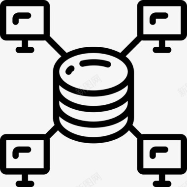 授课过程数据网络计算机数据科学图标