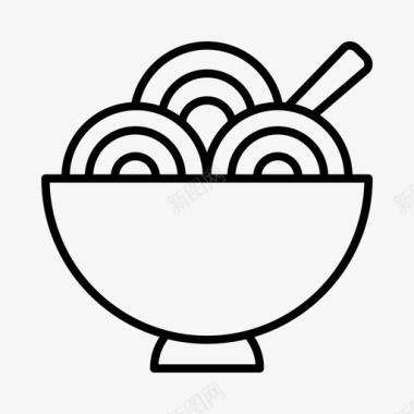 面条亚洲面餐饮图标