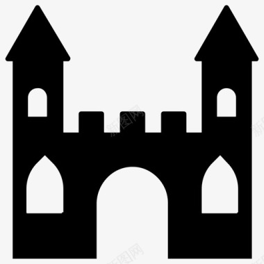 童话城堡平房别墅图标