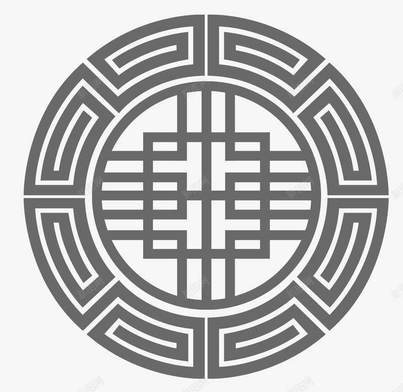 圆形回纹png免抠素材_88icon https://88icon.com 回云纹 回纹 圆形