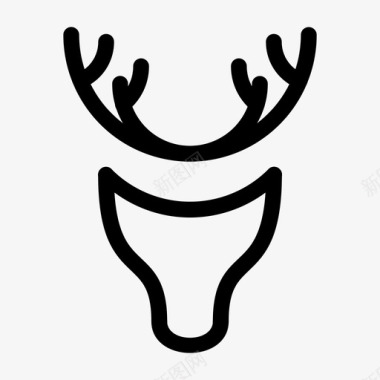 动物鹿动物鹿角图标