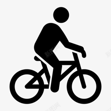 骑自行车运动体育活动图标