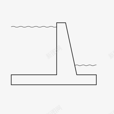 储水式悬挑式挡土墙挡土墙图标