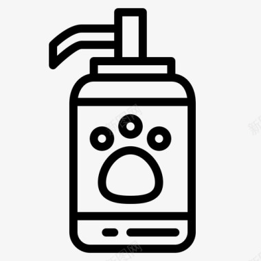 宠物洗发水洗澡瓶子图标