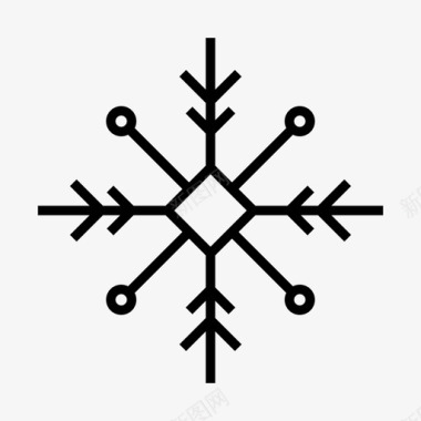 水晶雪花雪花圣诞节水晶图标