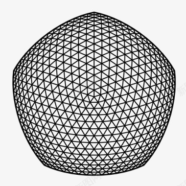 三角形纹理测地穹顶测地线穹顶巴克敏斯特富勒图标