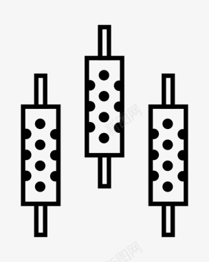 点蜡烛棒蜡烛棒图表图标