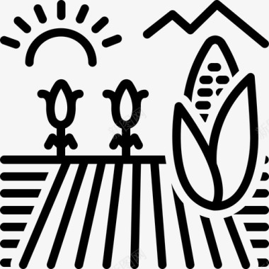 玉米地农业农作物图标