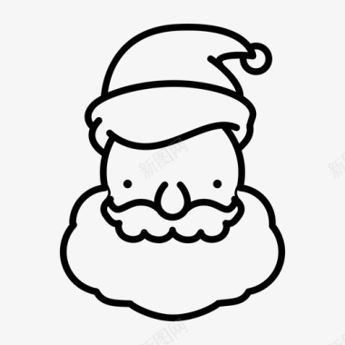 圣诞老人圣诞老人帽子新年图标