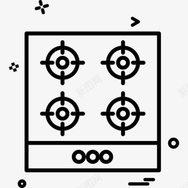火锅炉子烤箱厨房炉子图标