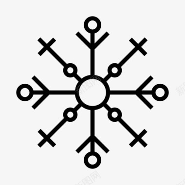 水晶雪花雪花圣诞节水晶图标