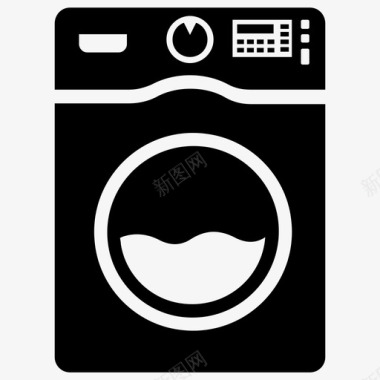 洗衣机洗衣机电机家用电器图标