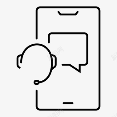 客户支持聊天帮助台智能手机图标