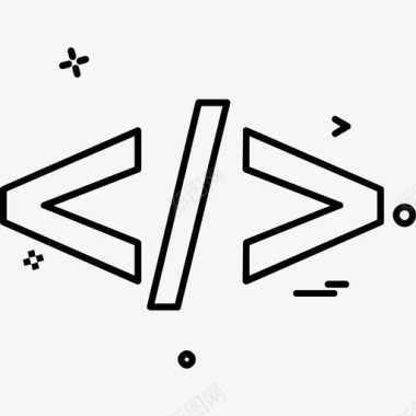 HTML代码代码html编程图标