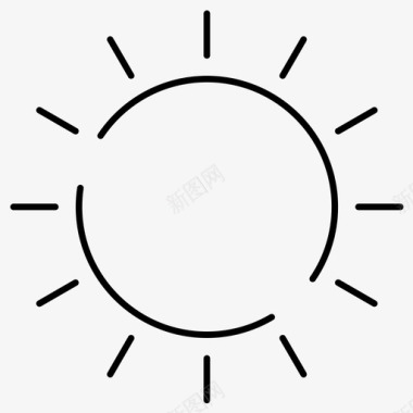 天气太阳炎热夏天图标
