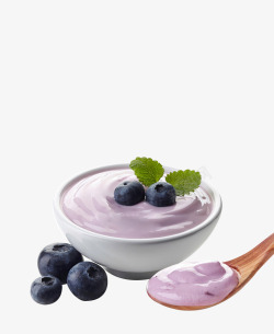 蓝莓奶昔素材