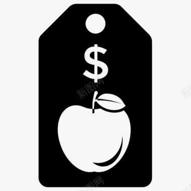 苹果价格标签标记价格标签图标
