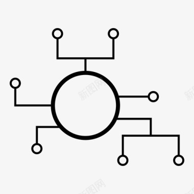 信息创意图表图表业务流程图图标