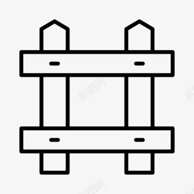 坚固围栏围栏农业乡村图标
