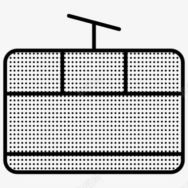 乘坐缆车索道有轨电车缆车图标