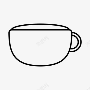 食物和饮料卡布奇诺咖啡杯子图标