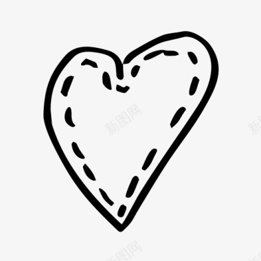 心形气球手绘心形手绘爱情图标