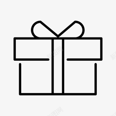 礼物盒子心形礼物生日盒子图标