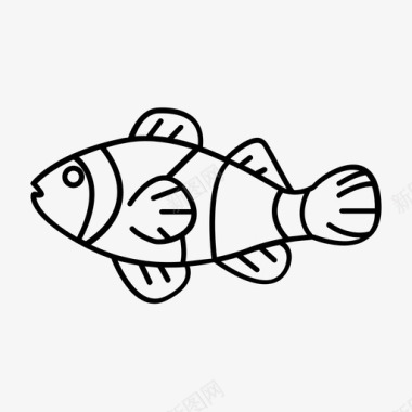 尼莫美丽的鱼卡通图标