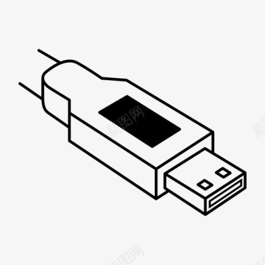 PCIE插槽usba端口电缆连接图标