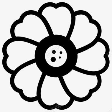 花卉图案装饰花装饰性花卉符号图标