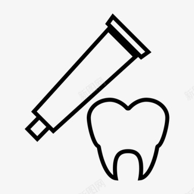 牙膏犬齿牙图标