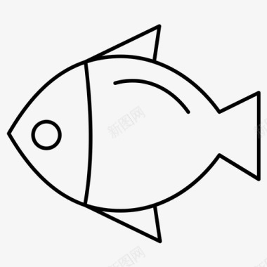 鱼动物池塘图标