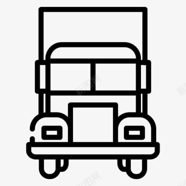 送货卡车卡车送货物流图标