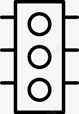 灯光总开关图标交通十字路口堵塞图标