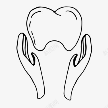 护理面膜牙科护理牙科健康牙齿图标