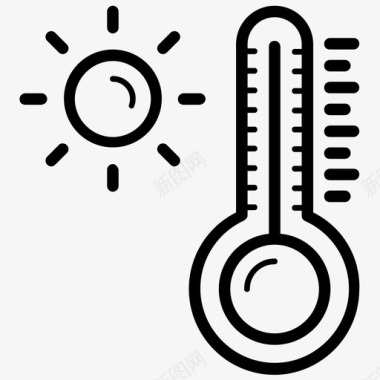 温度数字温度计发热量表图标