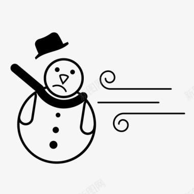 新年免扣素材雪人圣诞节新年图标