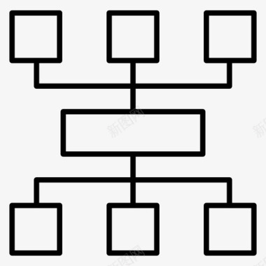 图表体系结构流程图图标