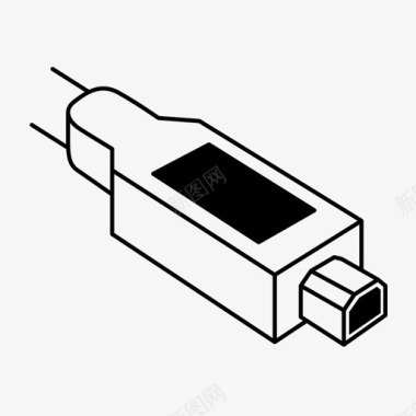 DVI端口usbb端口电缆连接图标