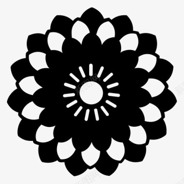 按钮装饰图案花卉符号装饰花花卉设计图标