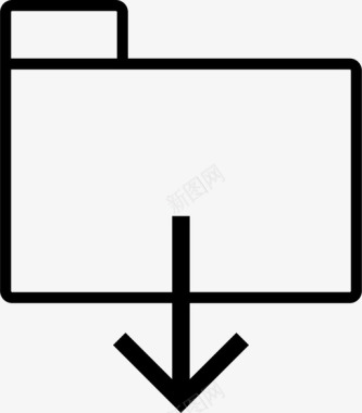 字体文件下载下载文件夹箭头数据图标