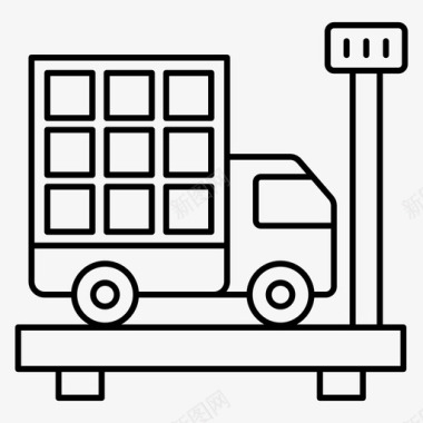 送货卡车称重机送货卡车图标